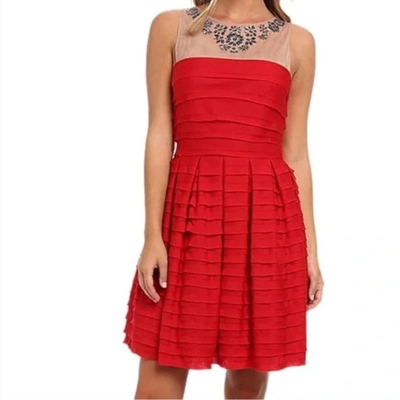 NWT BCBGMaxAzria Red Marina Dress - Picture 1 of 8
